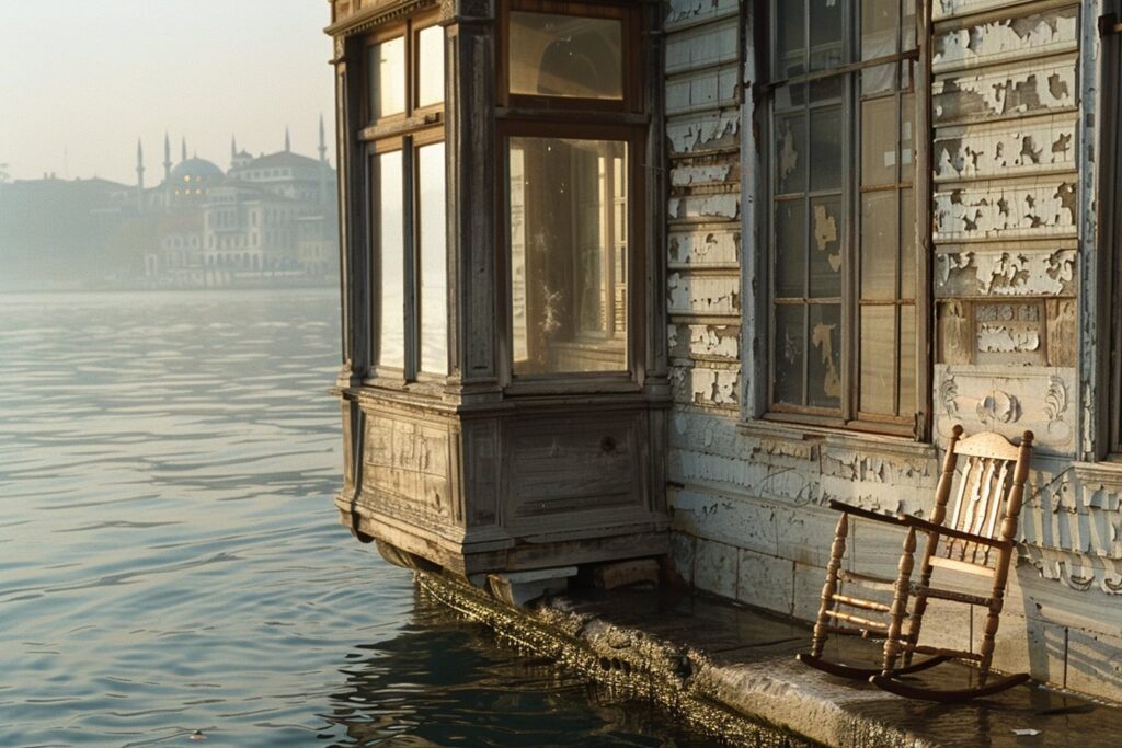 Boğaz Hattı Tarihi Yalı — Yan Cephe, ana sahne — yalı/konak/apartman dış görünüm.